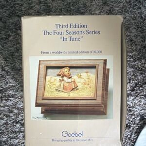 Goebel Four Seasons 'In Tune' Plaque - Brown and Cream